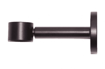 28mm Matt Black Extendable Ceiling Curtain Pole Bracket 120-165mm