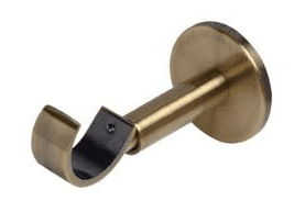 30/35mm Antique Brass Extendable Designer Curtain Pole Wall Bracket 1 2 3