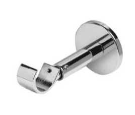 30/35mm Polished Chrome Extendable Designer Curtain Pole Wall Bracket 1 2 3