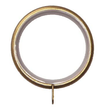 30mm - 35mm Antique Brass Glider Curtain Pole Rings 42mm