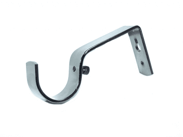 30mm - 35mm Graphite Black Nickel Chrome Curtain Pole Bracket 1 2 3