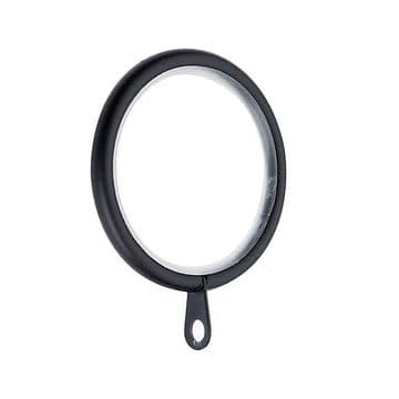 35mm - 40mm Black Glider Metal Curtain Rings 46mm