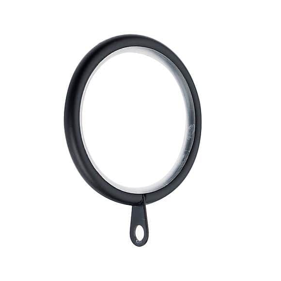 35mm - 40mm Black Glider Metal Curtain Rings 46mm