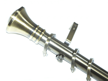 35mm Antique Brass Bay Window System Hammerhead Finials 2.4m 3m 3.6m 4.5m 4.8m 5.4m 6m