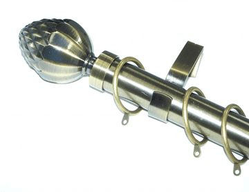 35mm Antique Brass Curtain Pole Acorn Finials