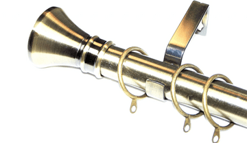 35mm Antique Brass Curtain Pole Hammerhead Finials