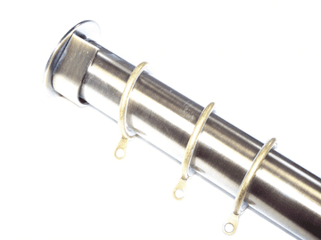 35mm Antique Brass Recess Curtain Pole with Glider Rings 1.8m / 3.6m