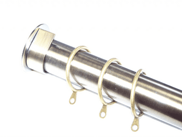 35mm Antique Brass Recess Curtain Pole with Rings