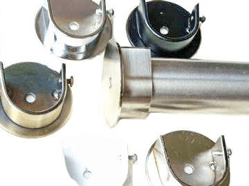 35mm Brass Black Chrome White Steel Curtain Pole Rail Supports Recess Brackets