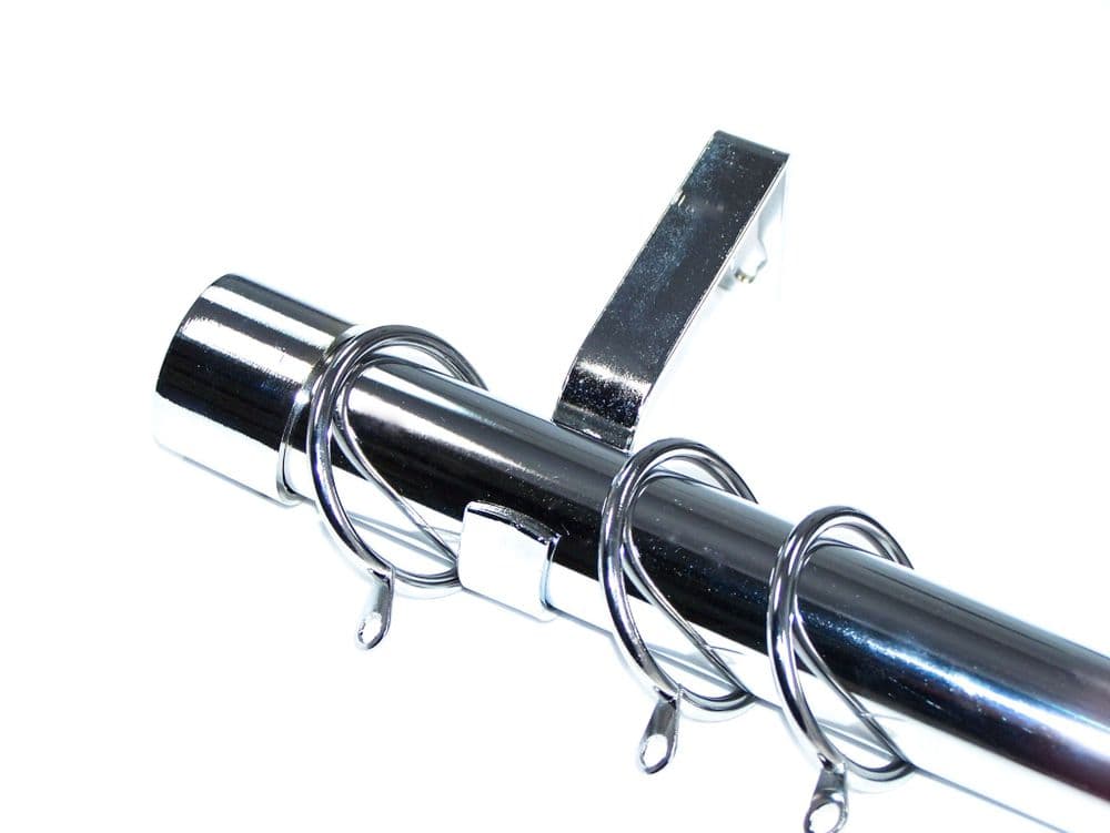 35mm Chrome Curtain Pole End Cap Finials