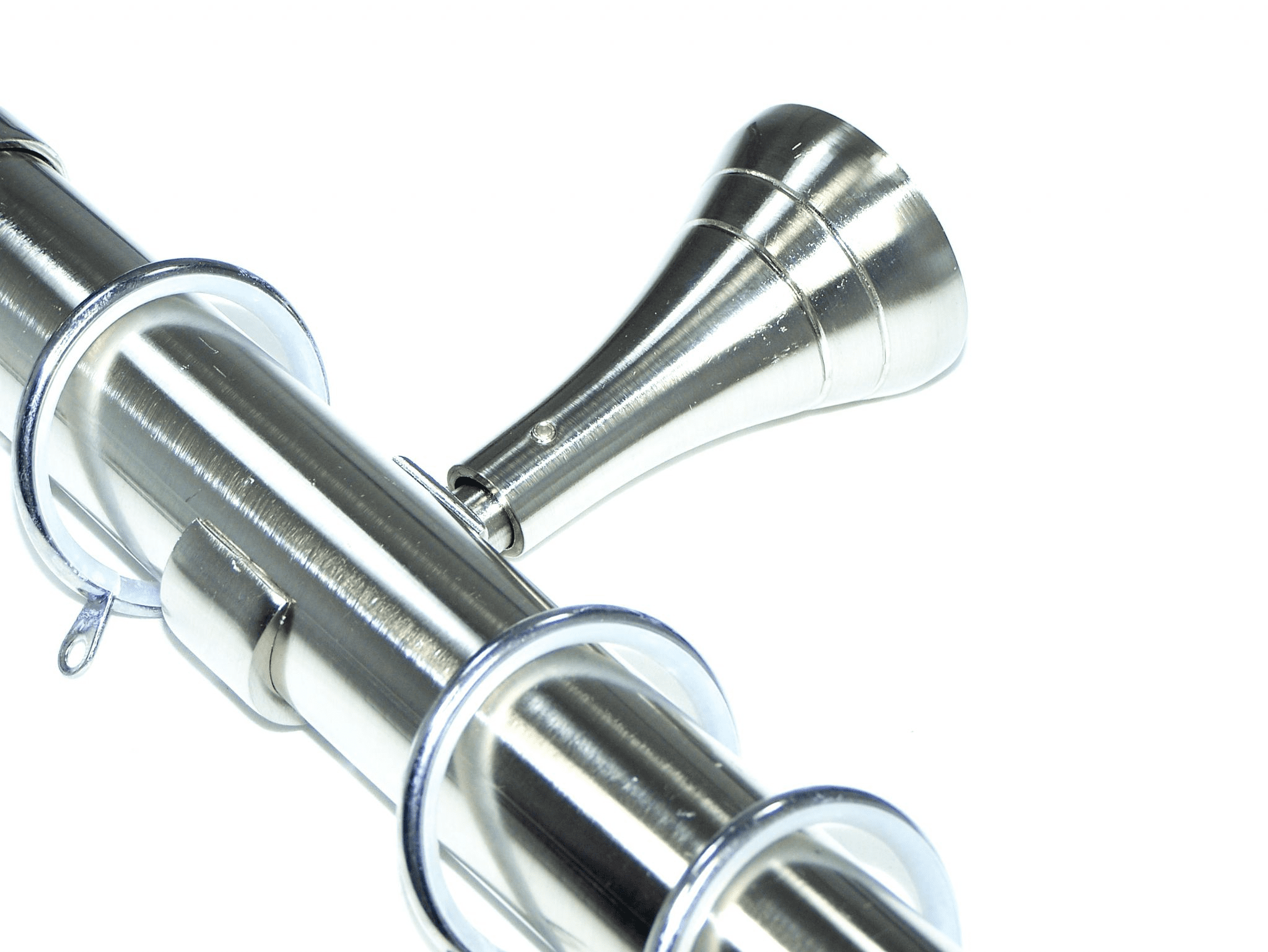 35mm Designer Stainless Steel Pole End Cap Finials Glider Rings