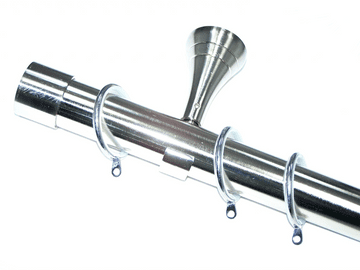 35mm Designer Stainless Steel Pole End Cap Finials Glider Rings