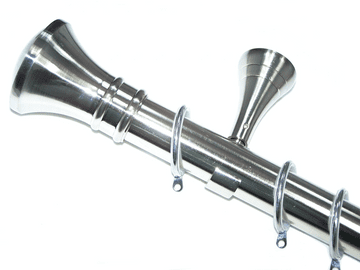 35mm Designer Stainless Steel Pole Hammerhead Finials Glider Rings