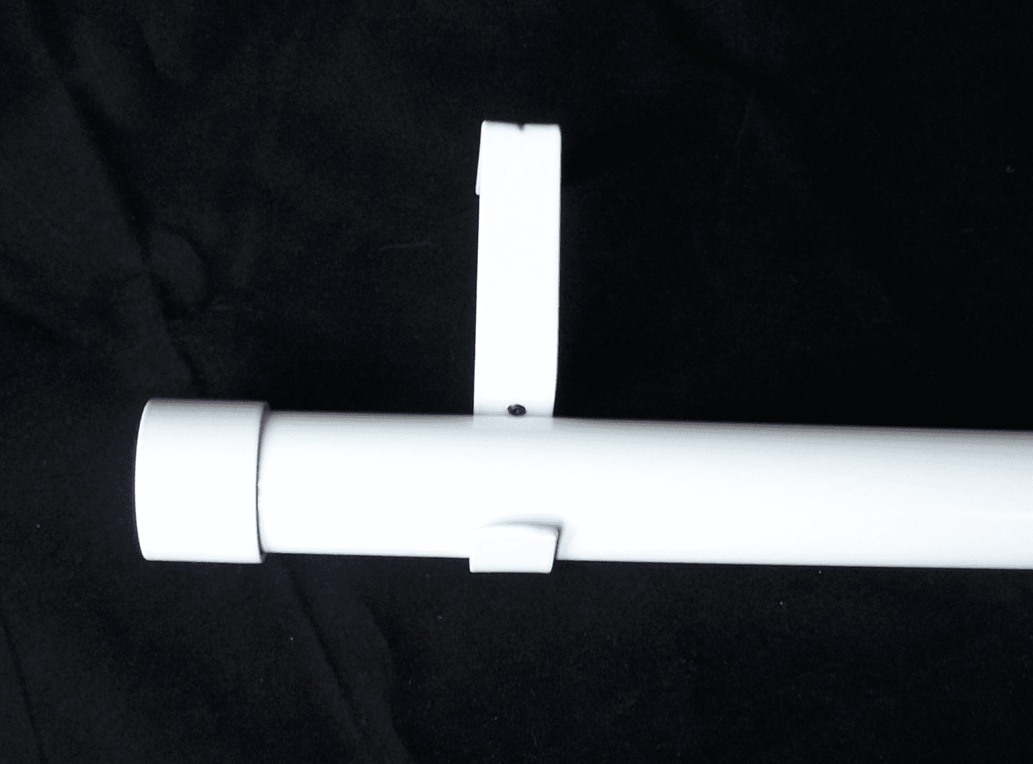 35mm Gloss White Eyelet Curtain Pole End Cap Finials