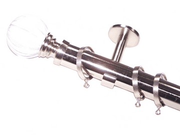 35mm IDC Stainless Steel Pole Segmented Ball Finials FLAT Glider Rings