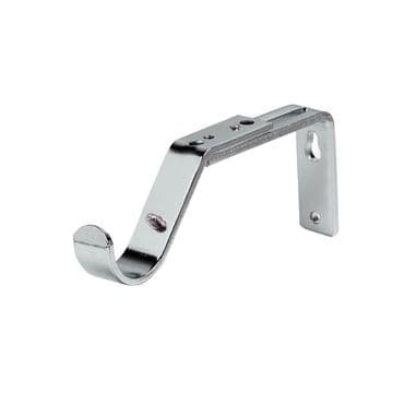 35mm Polished Chrome Silver Bay Window Passing Bracket