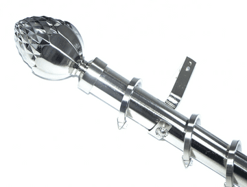 35mm Stainless Steel Bay Window Pole Acorn Finials 2.4m 3m 3.6m 4.5m 4.8m 5.4m 6m
