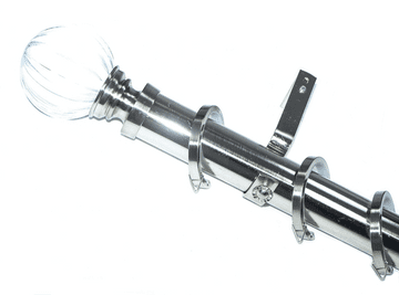 35mm Stainless Steel Bay Window System Segmented Ball Finials 2.4m 3m 3.6m 3.9m 4.5m 4.8m 5.4m 6m