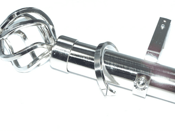 35mm Stainless Steel Bay Window System Twisted Cage Finials 2.4m 3m 3.6m 3.9m 4.5m 4.8m 5.4m 6m