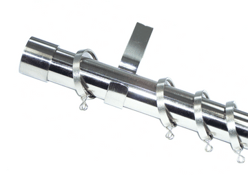 35mm Stainless Steel Curtain Pole End Cap Finials FLAT Glider Rings