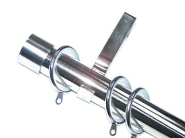 35mm Stainless Steel Curtain Pole End Cap Finials Glider Rings