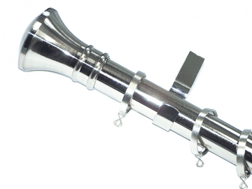 35mm Stainless Steel Pole Hammerhead Finials FLAT Glider Rings