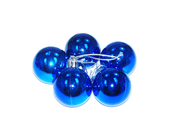 40mm / 4cm Shatterproof baubles - Blue x 20