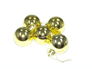 40mm / 4cm Shatterproof baubles - Gold x 20
