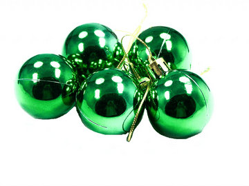 40mm / 4cm Shatterproof baubles - Green x 20