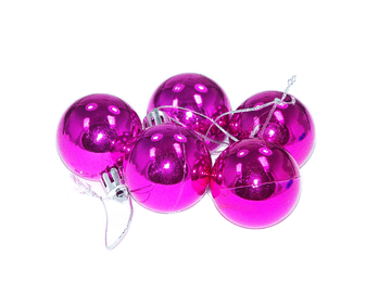 40mm / 4cm Shatterproof baubles - Hot Pink x 20