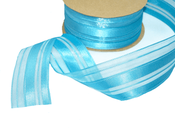 40mm Pale Blue Satin Decorative Ribbon x 3 Metres