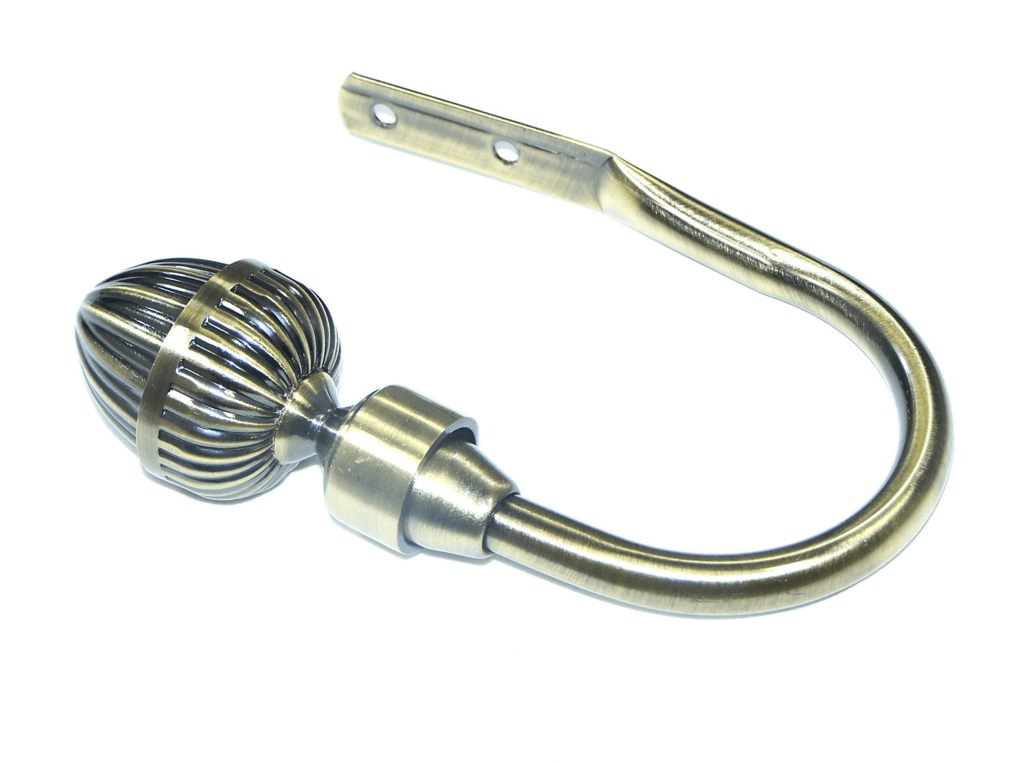 Antique Brass Acorn Curtain Tiebacks / Holdbacks