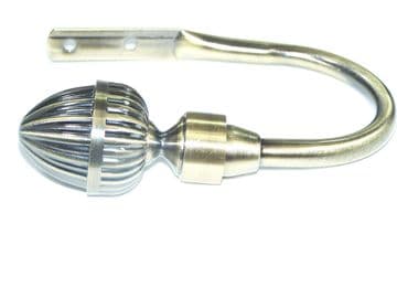 Antique Brass Acorn Curtain Tiebacks / Holdbacks