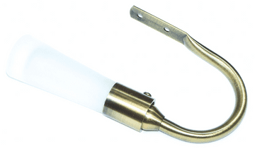 Antique Brass Acrylic Frosted Fluted Barrel Curtain Tiebacks / Holdbacks