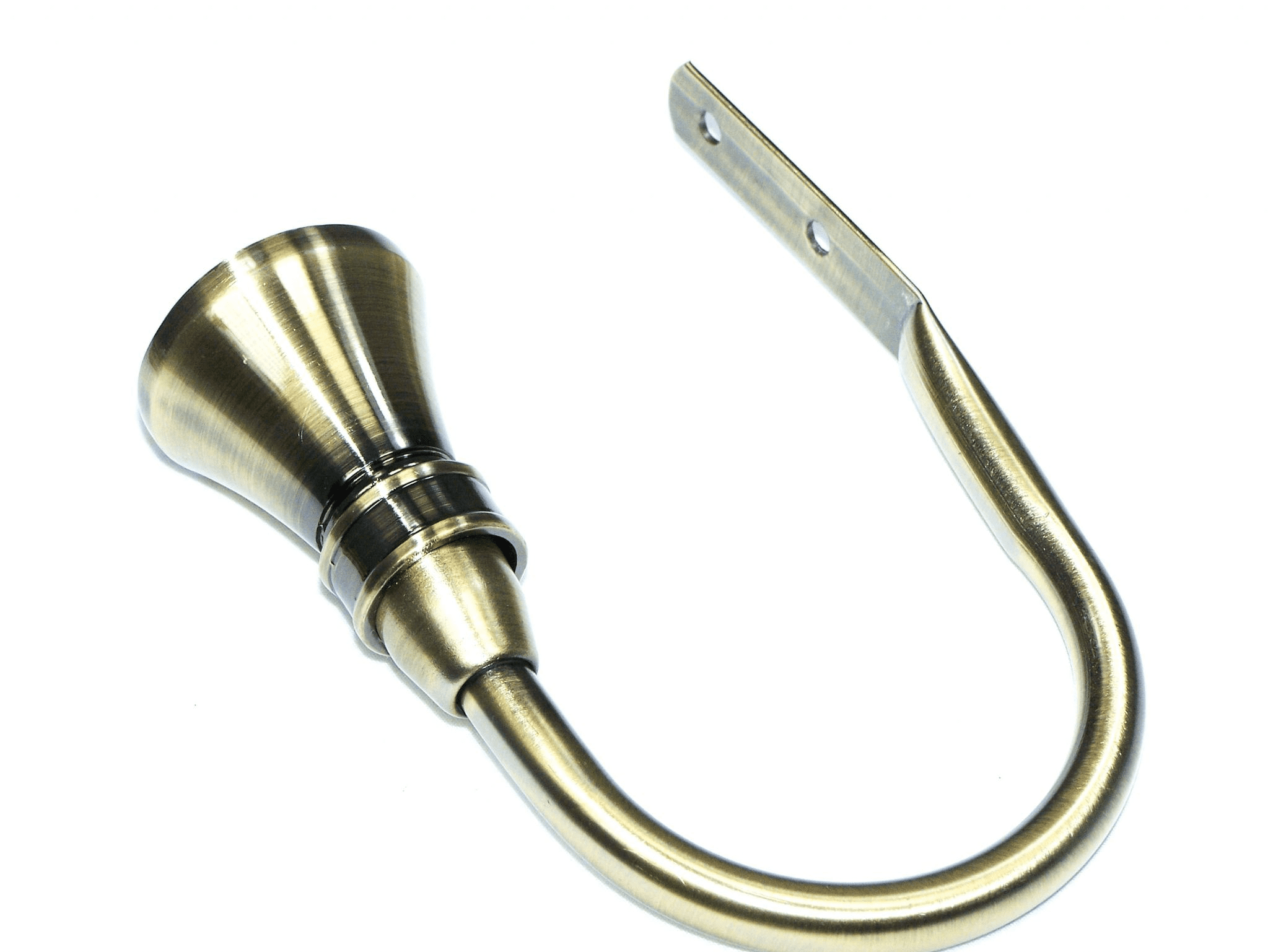 Antique Brass Hammerhead Curtain Tiebacks / Holdbacks