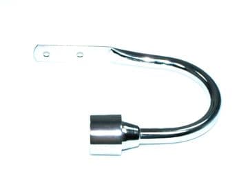 Chrome Minimalist End Cap Curtain Tiebacks / Holdbacks.