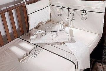 Cot Quilt Cream & Mocha Brown 100 x 120cm