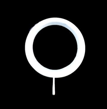 Gloss White 25mm - 28mm LINED Metal Curtain Pole Rings Quiet Glider Nylon Inner