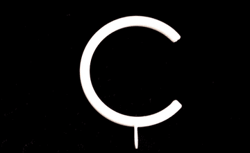 Gloss White 25mm - 28mm Metal Bay Window Passing Curtain Pole Rings C Type