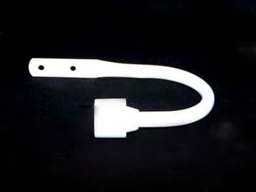 Gloss White Minimalist End Cap Curtain Tiebacks / Holdbacks.