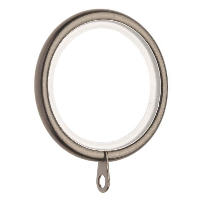 Graphite Black Nickel 16mm - 19mm Glider Curtain Pole Rings