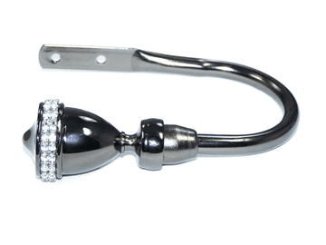 Graphite Black Nickel Diamante Trophy Curtain Tiebacks / Holdbacks.