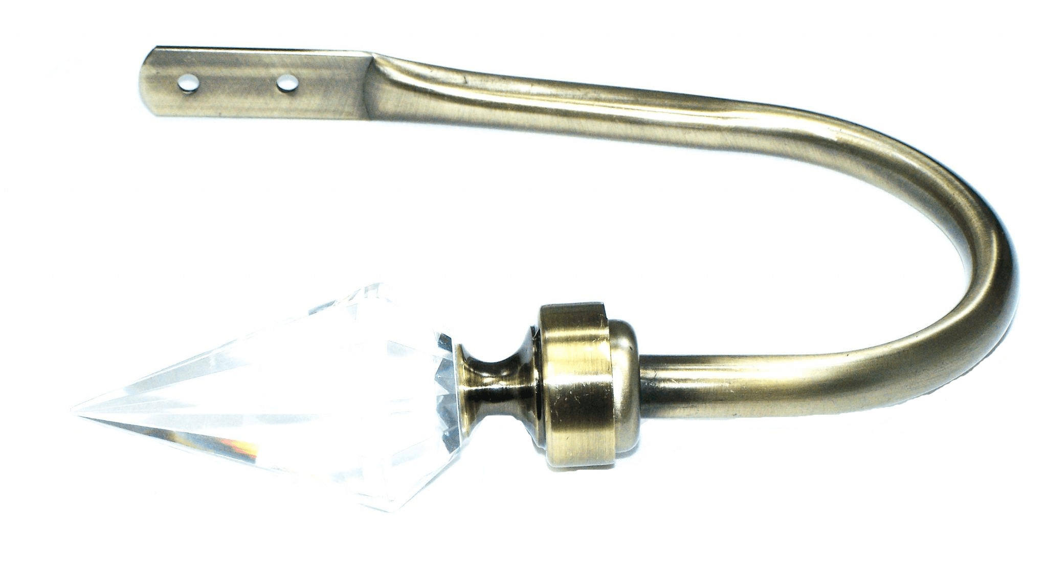 Large Antique Brass Crystal Spear Curtain Tie Backs / Holdbacks