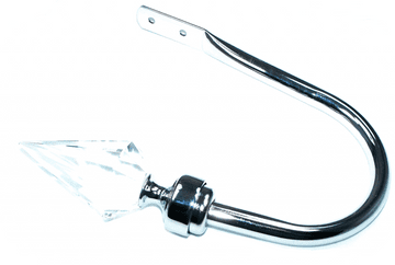 Large Chrome Cut Glass Crystal Spear Curtain Tiebacks / Holdbacks
