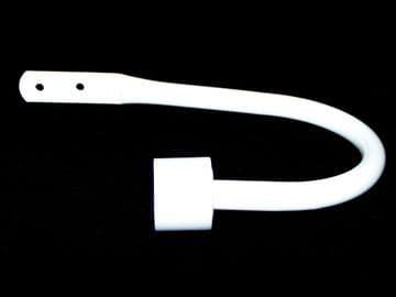 Large Gloss White End Cap Curtain Tiebacks / Holdbacks.