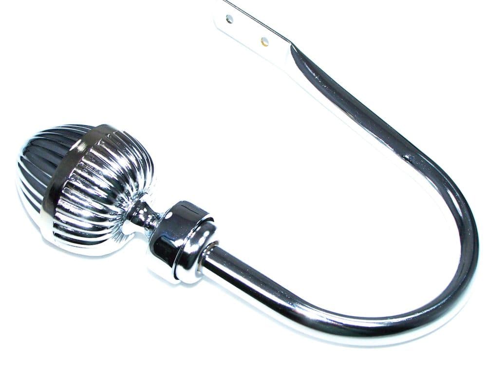 Large Polished Chrome Acorn Metal Curtain Tiebacks / Holdbacks