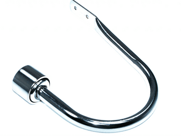 Large Polished Chrome End Cap Minimalist Curtain Holdbacks