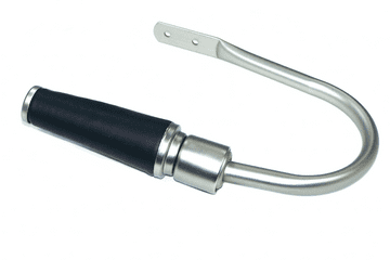 Large Satin Nickel Black Leather Cylinder Curtain Tiebacks / Holdbacks