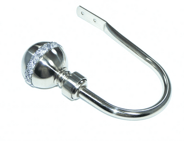 Large Stainless Steel Diamante Encrusted Ball Curtain Tiebacks / Holdbacks.