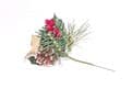 Luxury Large Christmas Sprigs with Hessian Bow, Berries, Acorn and Foliage